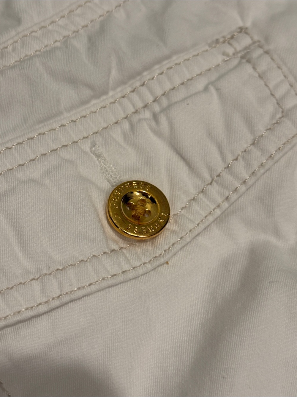 Express White Mini Skirt with Gold Accent - Picture 4 of 4